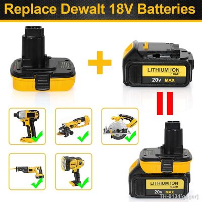 ✻∋﹍ gsger Adaptador de bateria com USB 20V DCA1820 para Dewalt 18V Lithium Battery Convert Tools DC9096 DE9098 DE9096
