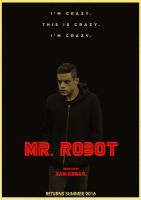 สไตล์ล็อตเลือก Mr. Robot Movie ภาพพิมพ์ศิลปะโปสเตอร์ผ้าไหมของตกแต่งผนังบ้าน0726