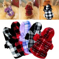 ZZOOI Pet Fleece Hoodie Dog Plaid Hoodie Pet Supplies Pet Hoodie Universal Skin-friendly Comfortable Soft Warm Cute Dog Clothes