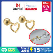 Bông Tai Bạc Nụ S925 Hình Trái Tim - B2625