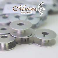 กระสวยจักรอลูมิเนียม  Mallika Thaidress 10 Aluminum Bobbins Slotted for Industrial Sewing Machine