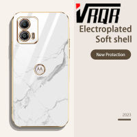 VRQR สำหรับ Motorola Moto E13 Moto E22 Moto E22i MOTO G53 MOTO G73 เคสโทรศัพท์ 6DStraight ขอบชุบหินอ่อนสายคล้องซิลิโคนนิ่มหรูหราคุณภาพสูงดีไซน์ใหม่ป้องกันใหม่