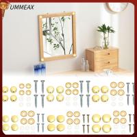 UMMEAX อุปกรณ์ตกแต่งป้ายโฆษณาพื้นผิวโค้ง4ชิ้น/ชุดอุปกรณ์ตกแต่งป้ายโฆษณาที่คลุมของตกแต่งเฟอร์นิเจอร์สกรูฝาเกลียวตัวยึดกระจก