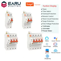 TUYA 1-4P 10-100A 220V Smart WIFI Circuit Breaker Switch พลังงานการใช้พลังงาน kWh Meter โวลต์มิเตอร์แอมมิเตอร์แรงดันไฟฟ้า Monitor-WIOJ SHOP