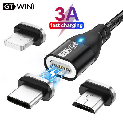 GTWIN 3A อย่างรวดเร็วชาร์จแม่เหล็กชาร์จสาย USB สำหรับ ซัมซุง Xiaomi ศัพท์แม่เหล็กสายชาร์จ Micro USB Type C สาย