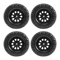 4Pcs Metal Beadlock Wheel Hub Rim and Rubber Tire Set for WPL C14 C24 B14 B24 B36 MN D90 MN99S RC Car Upgrade Parts