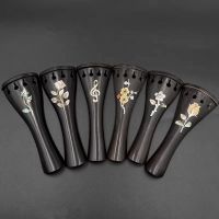 ；。‘【 4/4 Violin Tailpieces Fiddle Tail Piece Carved Inlay Shell Ebony Rosewood Jujube Tailpiece Accessories Parts Fittings