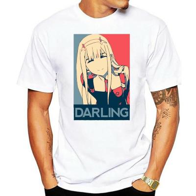 Men Tshirt Darling In The Franxx Zero Two Youth Tshirt Japan Anime Cotton Tees Kawaii T Shirts Gildan