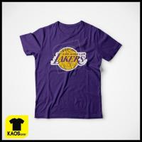 ยอดนิยม เสื้อยืดแขนสั้น พิมพ์ลาย KAOS BAJU COMBED 30S DISTRO LA LAKERS JAMES JERSEY NBA Basketball