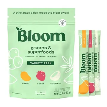  Bloom Nutrition Super Greens Powder Smoothie & Juice Mix -  Probiotics for Digestive Health & Bloating Relief for Women, Digestive  Enzymes with Superfoods Spirulina & Chlorella for Gut Health (Mango) 