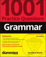 หนังสืออังกฤษใหม่ Grammar : 1001 Practice Questions for Dummies(+ Free Online Practice) (2ND) [Paperback]