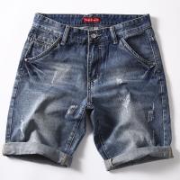 Men Denim Shorts Jeans Pants Good Quality Men Cotton Knee Length Short Jeans New Summer Male Large Size Denim Shorts Size 40