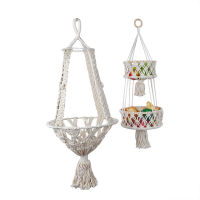 Hand-woven Cat Bed Boho Pet Net Bag Hammock Macrame Hanging Swing Dog Bed Basket Home Accessories Cats House Puppy Gift Bohemia