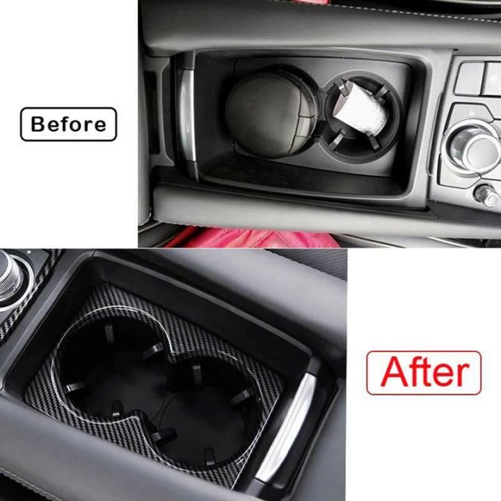 for-mazda-atenza-2020-2022-car-center-console-water-cup-holder-cover-frame-panel-trim-sticker-accessories
