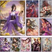 Dynasty Warriors อะนิเมะโปสเตอร์ภาพวาดผ้าใบพิมพ์ภาพผนังศิลปะสำหรับห้องนั่งเล่นตกแต่งบ้าน-พิมพ์สาวและเกมคลาสสิก Theme