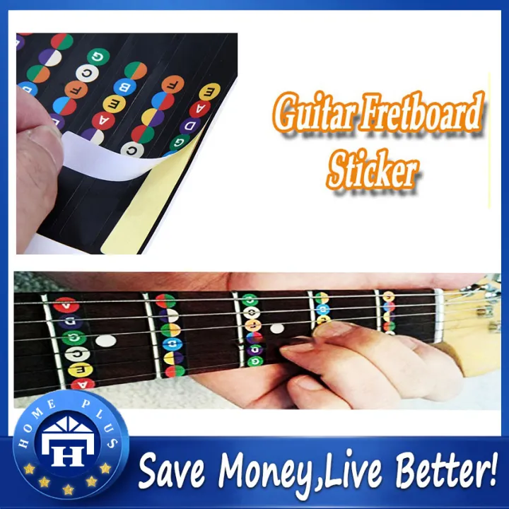 Guitar Fretboard Notes Map Labels Sticker Fingerboard Fret Decals for 6