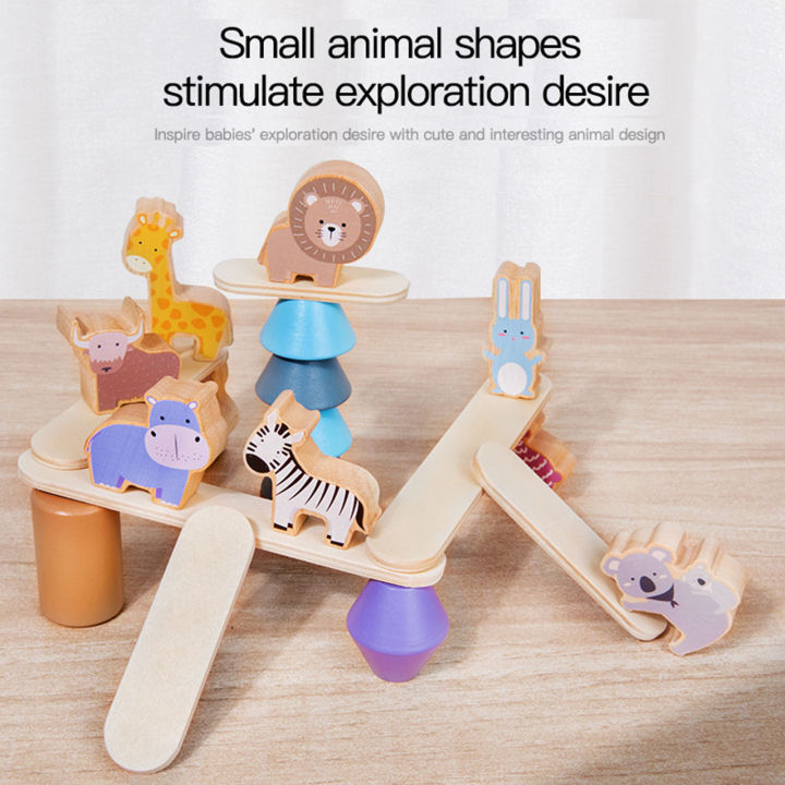 astella-ของเล่นไม้ซ้อนของเล่นไม้รูปสัตว์บล็อกไดโนเสาร์สัตว์ไม้ยางกัดสำหรับเด็กทักษะสนุกสำหรับเด็กอายุ4-6ปีของขวัญวันเกิดที่สมบูรณ์แบบสำหรับเด็กชายและเด็กหญิงการศึกษาและการพัฒนาสมองซ้อน
