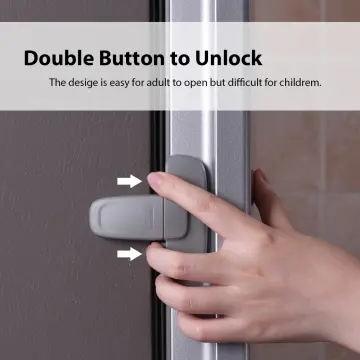 Baby Safety Lock Refrigerator Lock Child Anti-clamping Cabinet Door Lock  Door Stopper Freezer Lock