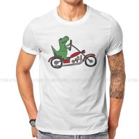 Motorcycle Lover Pure Cotton Tshirt T Rex Dinosaur Riding Basic T Shirt Leisure Men Tee Shirt Printing Big Sale