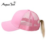 ใหม่ ~~ 2021ใหม่หมวกเบสบอลผมหางม้าฤดูร้อนผู้หญิงหมวกผ้าฝ้ายลายพรางปรับได้หมวกเบสบอลกลางแจ้งหมวกกีฬากอล์ฟ