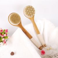 Exfoliating Dry Massage Bath Brush Pig Bristles And Body Works Long Handle Gloves Used In Bathtubs And SAUNAS Free Print LOGO