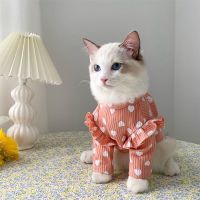 Cat Clothes Heart Print Pet Clothing for Small Cats Dogs Cat Costumes Soft Kitten Kitty Coat Jacket Puppy Cats Outfit Mascotas