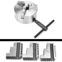 Jaw Lathe Chuck เครื่องกลึงไม้ Chuck เครื่องกลึงไม้ Jaw Chuck เครื่องกลึงตรงกลาง เครื่องมือ 3 ชิ้น K11-125 กรามภายใน 5in Chuck 20CrMnTi Chuck Jaw