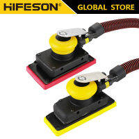 HIFESON นิวเมติก Orbital สี่เหลี่ยมซานเดอร์สแควร์ Air Sander Pad เครื่องบดดูดฝุ่นขัดเครื่องมือขัดกระวนกระวายใจ Bug Sanders 88A 98A 70*198มม. เครื่องกระดาษทรายเครื่องมือระดับมืออาชีพสำหรับขัดรถและบด