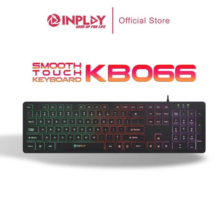 INPLAY KB066 SMOOTH TOUCH KEYBOARD FOR DESKTOP / PC / COMPUTER / LAPTOP