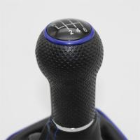 For Seat Leon 2000 2001 Toledo 1999 2000 2001 Car-Styling Car 5 6 Speed 12mm Blue Line Gear Stick Shift Knob With Leather Boot