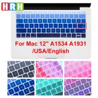 【Xiaohongs keyboard film 】  HRH Ombre สายรุ้งแป้นพิมพ์ปกซิลิโคนผิวสำหรับ Macbook New Pro 13 Quot; A1708 (รุ่น2016ไม่มี Touch Bar) และสำหรับ Mac 12 A1534