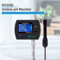 สองโหมดแหล่งจ่ายไฟ On-Line Digital PH Monitor Meter เครื่องทดสอบคุณภาพน้ำ Smart Monitor สำหรับพิพิธภัณฑ์สัตว์น้ำและสระว่ายน้ำ