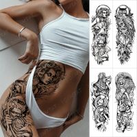 hot【DT】 Large Arm Sleeve Snake Medusa Temporary Sticker Poseidon Aquaman Fake Tatoo