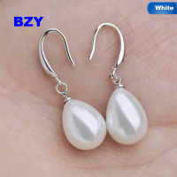 BZY ใหม่ Pearl Drop ต่างหูผู้หญิงสีสันสดใสจำลองไข่มุกยาวเครื่องประดับตุ้มหูทันสมัยของขวัญ