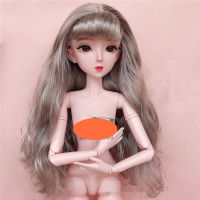 New 60cm BJD Dolls Nude Body Plastic Princess Doll Head Naked 22 Jointe 13 Dolls for Girls DIY Dress Up Long Hair Girls Toys