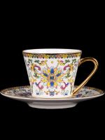 Jingdezhen Enamel Porcelain Tea Cup High Grade Bone China Coffee Cup Dish Gift Set