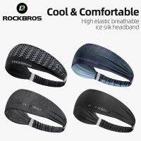 ROCKBROS กีฬามัลติฟังก์ชั่ Headscarf การขี่จักรยานกลางแจ้งวิ่งเหงื่อ Anti-Slip Headband โยคะฟิตเนสบาสเกตบอลรวดเร็วแห้งแถบคาดศีรษะให้ความเย็น