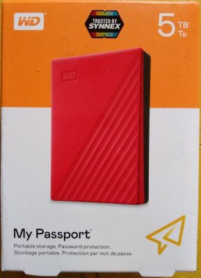 HDD EXTERNAL ฮาร์ดดิสก์พกพา 5 TB PASSPORT BLUE  2.5 นิ้ว สินค้าของใหม่ ยังไม่แกะซีล ยังไม่ผ่านการใช้งาน ประกัน 3 ปี