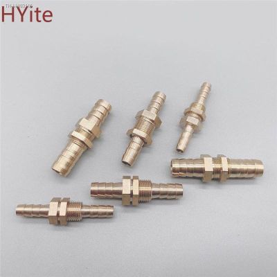 ♙ ID Pipe 6 8 10 12 14 16mm Hose Barb Bulkhead Brass Barbed Tube Pipe Fitting Coupler Connector Adapter For Fuel Gas Water Copper