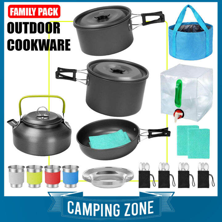 OUTDOOR COOKING SET Camping Cooking Set Teapot Set Picnic Tableware