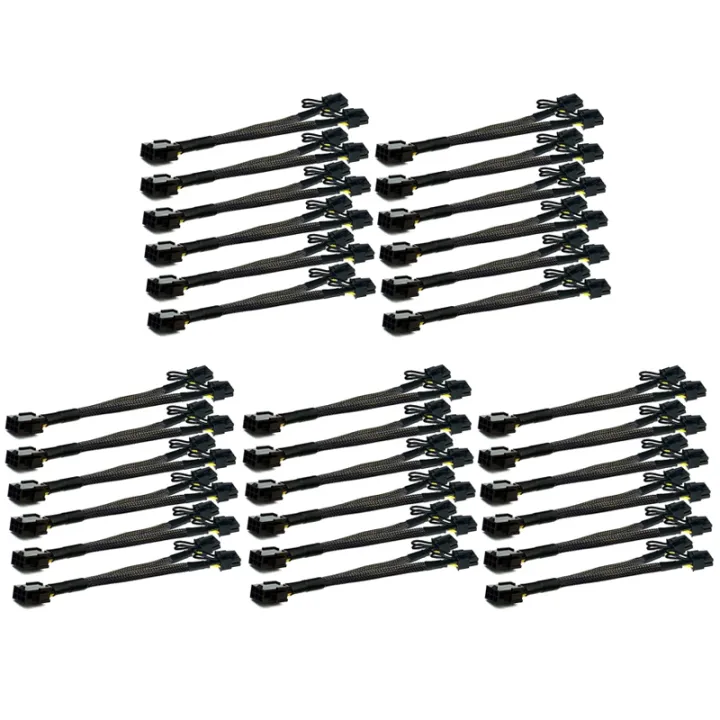 30x PCIE 6 Pin to Dual PCIe 8 Pin (6+2) Image Card PCI Express Power