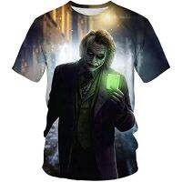 sanitems Mens 3D T-Shirt Desgin Shirt Joker t-Shirt Short Sleeve Fashion T Shirt (Joker Winner Card, 5X-Large)