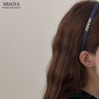 MIAOYA M สายรัดผมผ้าเดนิมสำหรับเครื่องประดับผมแฟชั่นนักเรียน Y2K ของขวัญวันเกิด