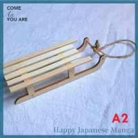 [JP TOY] ฉากคริสต์มาสต์เลื่อนหิมะของตกแต่งบ้านตุ๊กตาของเล่นเพลย์เฮาส์ของขวัญแบบ DIY