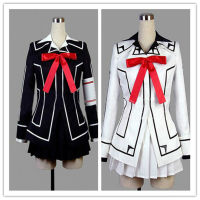 Vampire Knight ชุดคอสเพลย์ Yuki หรือ Black Womens Cross White Dress Uniform