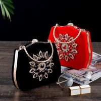 Hot selling New Suede Banquet Cheongsam Handbag Shoulder Diagonal Womens Evening