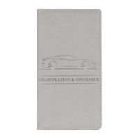 มัลติฟังก์ชั่ทนทานการลงทะเบียนรถยนต์ประกันภัยใบอนุญาตขับรถเอกสาร6สีหนัง PU ยาวที่ใส่ซอง