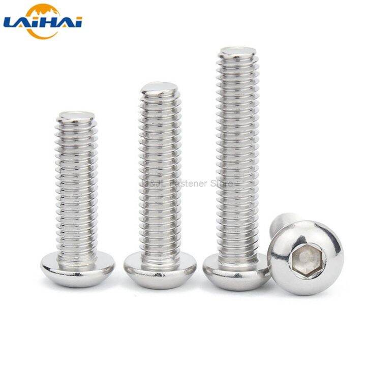 5-10-50-m1-6-m2-m2-5-m3-m4-m5-m6-m8-304-stainless-steel-black-grade-10-9-iso7380-hexagon-hex-socket-head-button-allen-bolt-screw-nails-screws-fasten