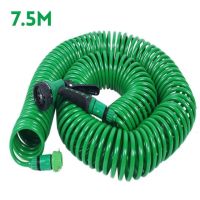 7.5 M/15 M/30 M Retractable Coil Magic ยืดหยุ่นน้ำสวนท่อสำหรับรถท่อท่อท่อพลาสติกสวนรดน้ำสเปรย์ปืน