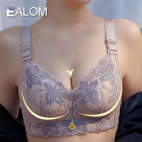 EALOM ใหม่เย็บปักถักร้อยลูกไม้ผู้หญิงชุดชั้นใน Minimizer Push Up ชุดชั้นในไม่มีสายปรับ Bra